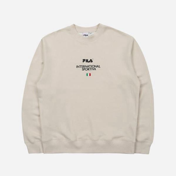 Fila Sportiva Men's Sweatshirts - Beige,NZ 639-39410